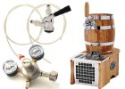 Luxusní pivní chlazení SOUDEK 1/8HP - komplet red. ventil CO2 BAJONET